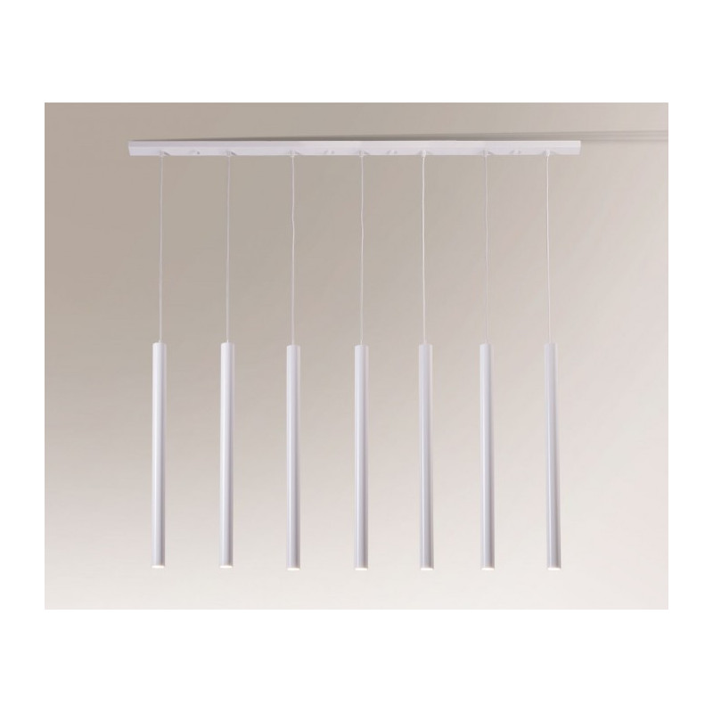 Suspension luminaire Bande de lampe suspendue YABU 7xGU10 - blanc