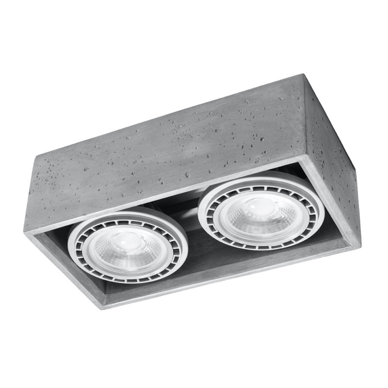 Downlight apparent QUATRO 2xGU10 AR111 - béton 