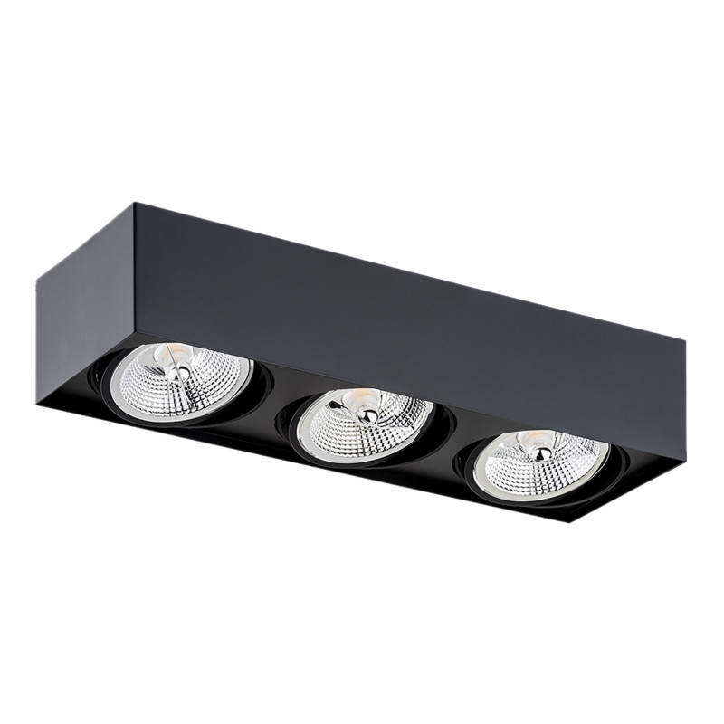 Downlight apparent RODOS PLUS 3xGU10 AR111 15W 3000K - noir 