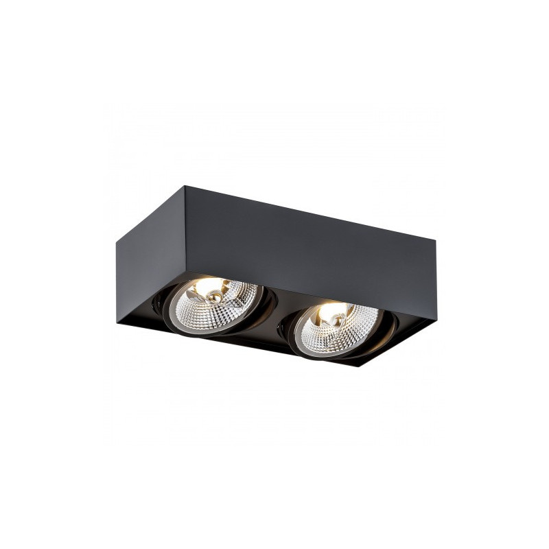 Downlight apparent RODOS PLUS 2xGU10 AR111 15W 3000K - noir 