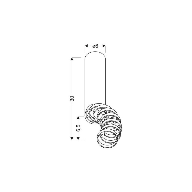 Downlight apparent TUBA 30 GU10 - noir 