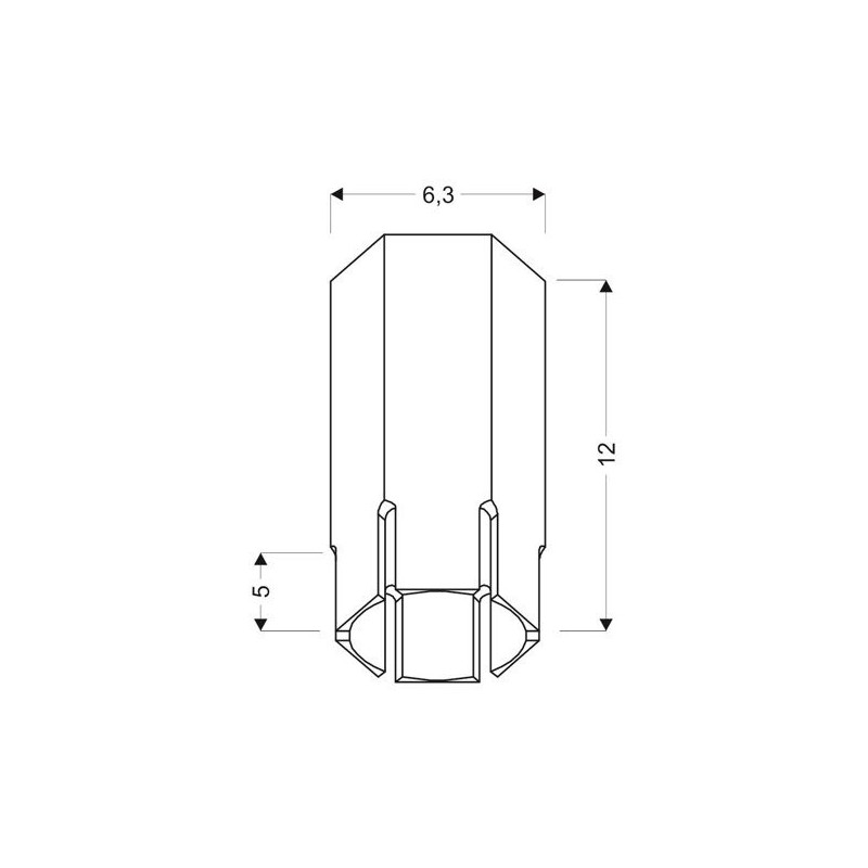 Downlight apparent TUBA HEXAGON GU10 - blanc 