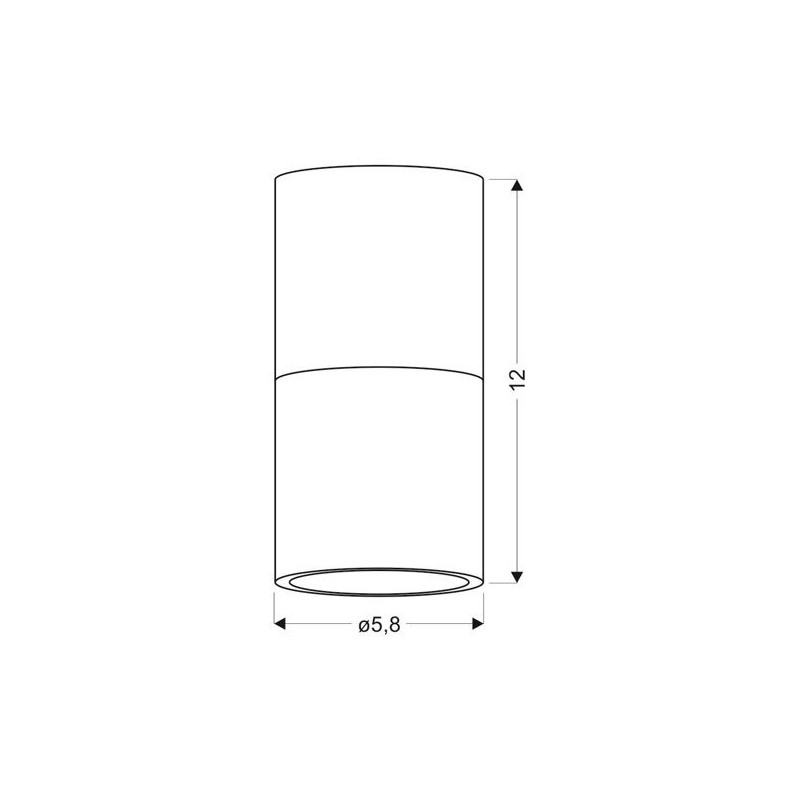 Downlight apparent TUBA 12 GU10 - noir / or 