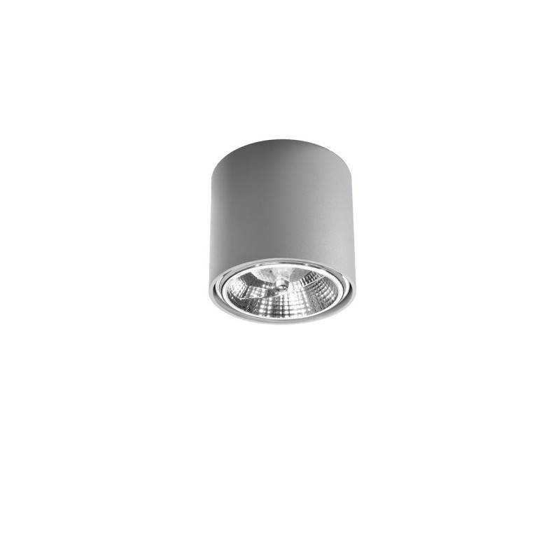 Downlight apparent TIUBE GU10 AR111 - gris 