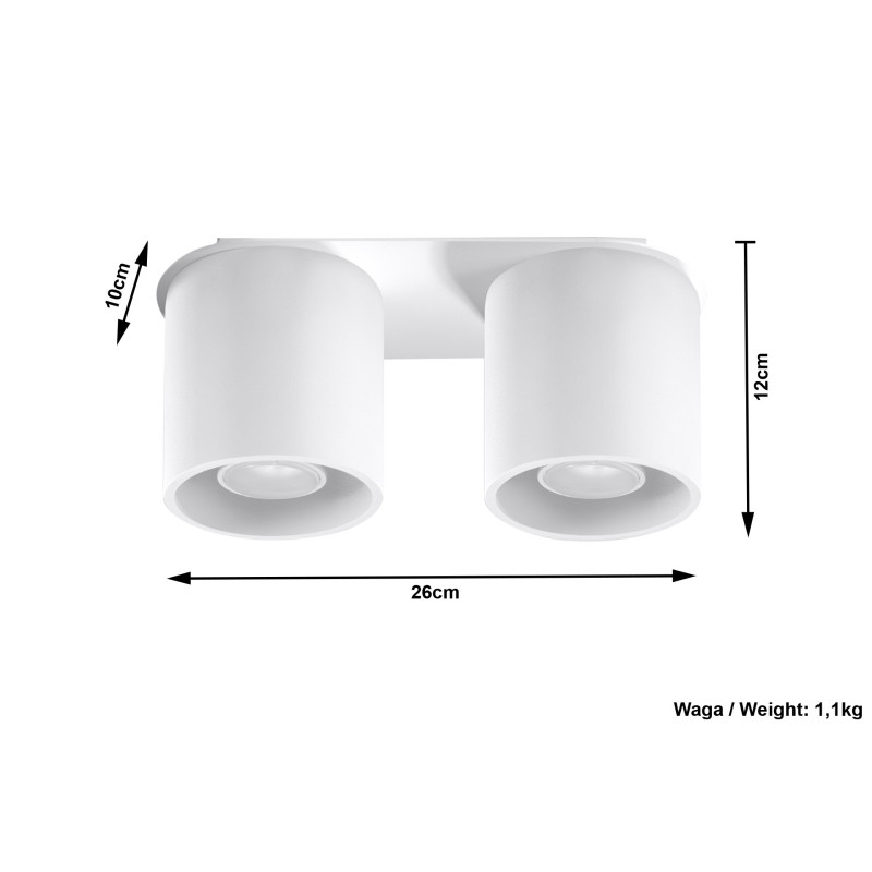 Downlight apparent ORBIS 2 GU10 - blanc 