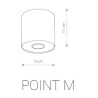Downlight de surface POINT M GU10 - argent graphite / blanc graphite 