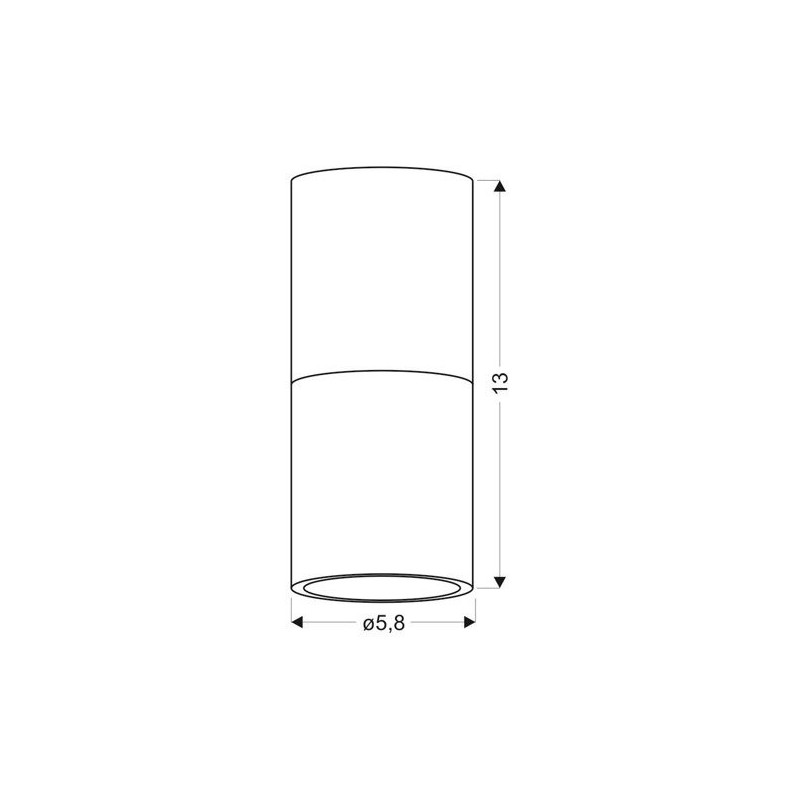 Downlight de surface TUBA GU10 - blanc / bois 