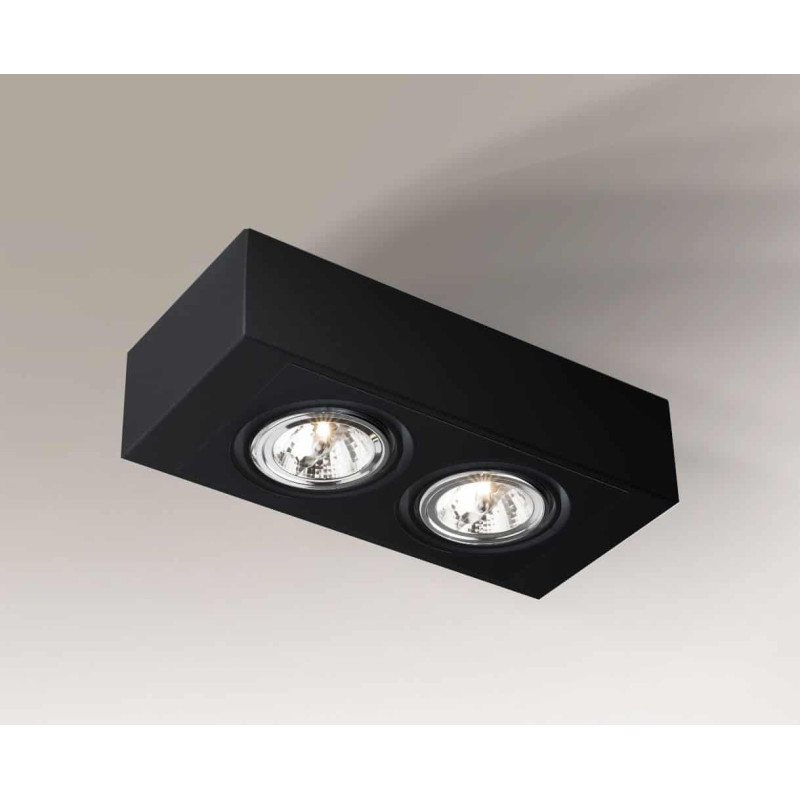 Downlight apparent UTO H 2xGU10 ES111 - noir 