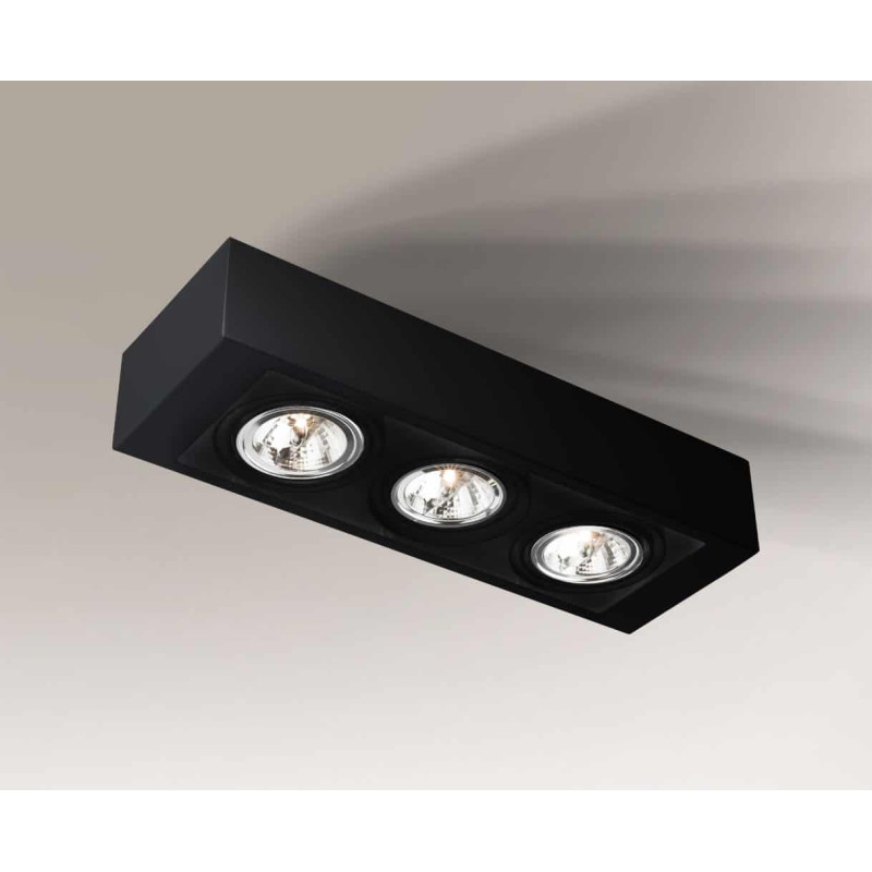 Downlight apparent UTO 3xGU10 ES111 - noir 