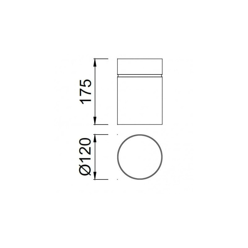 Downlight de surface ARUBA BIG E27 - argent 