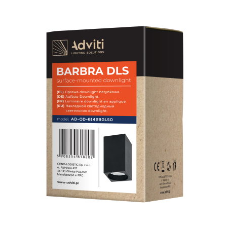 Downlight de surface BARBRA DLS GU10 - noir 