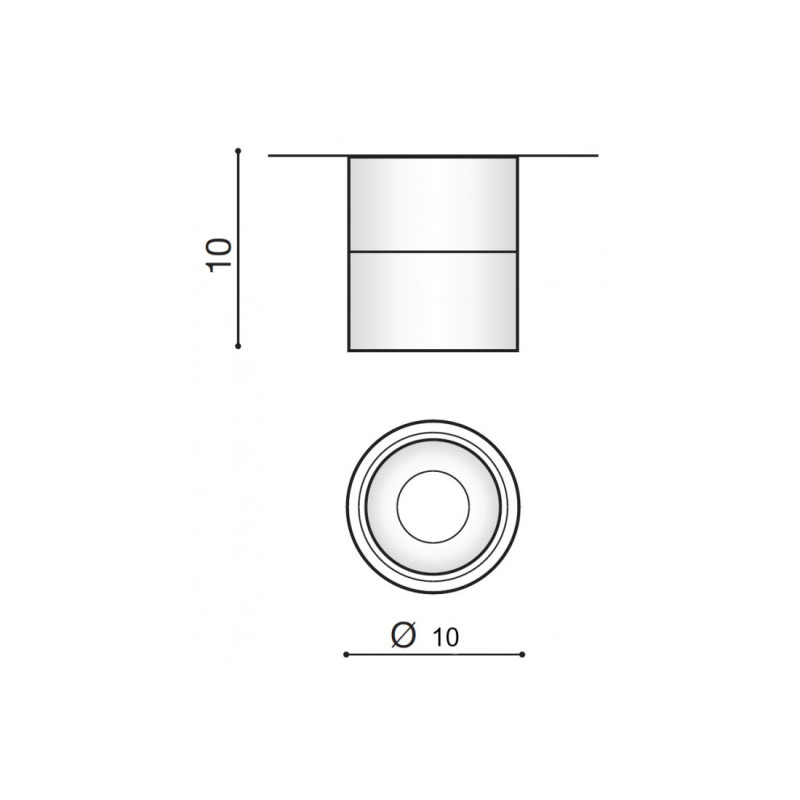 Downlight apparent COSTA LED 12W 3000K 22° - blanc 