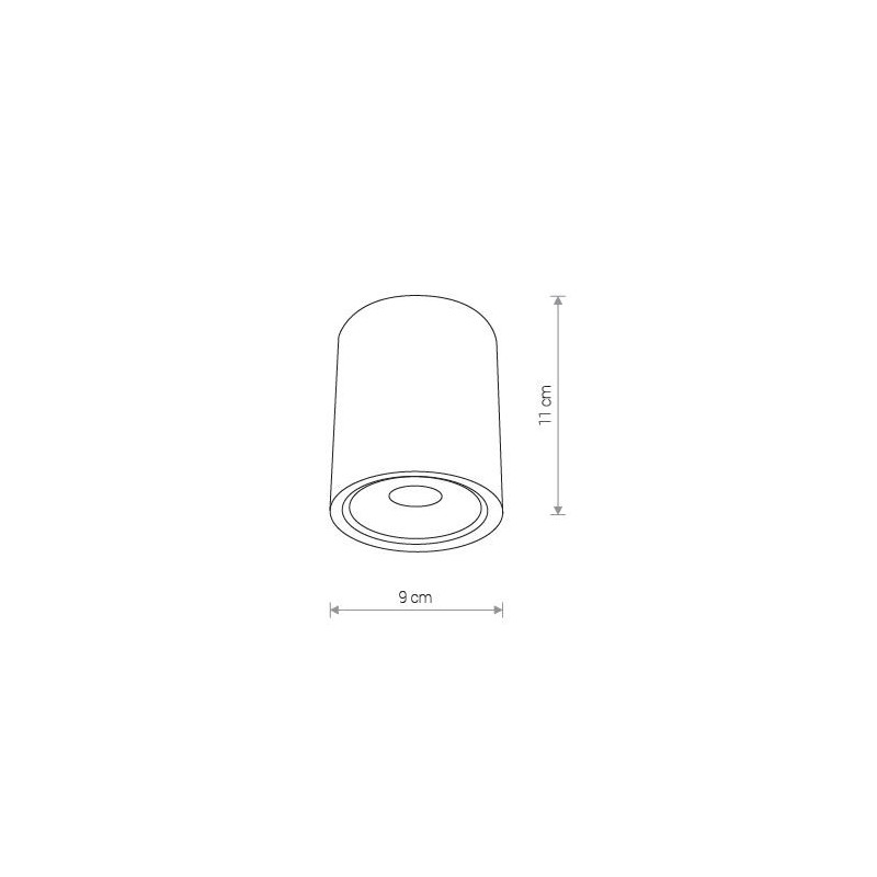 Downlight apparent EDESA M LED 6W 3000K IP54 - blanc 