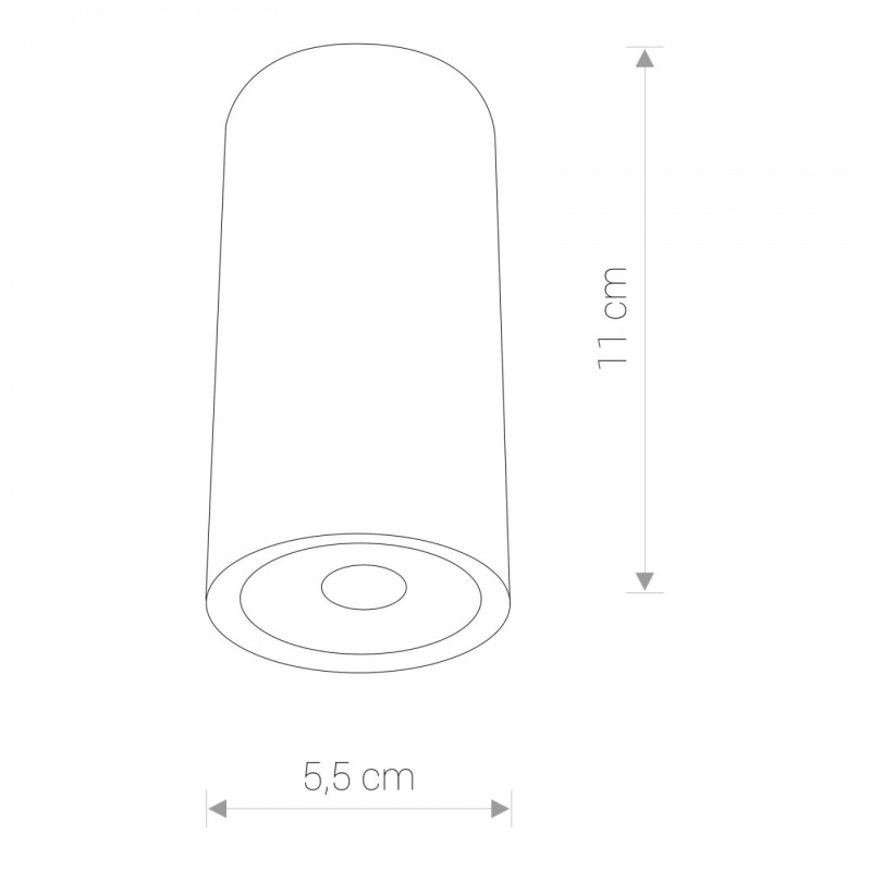 Downlight apparent EDESA S LED 3W 3000K IP54 - blanc 