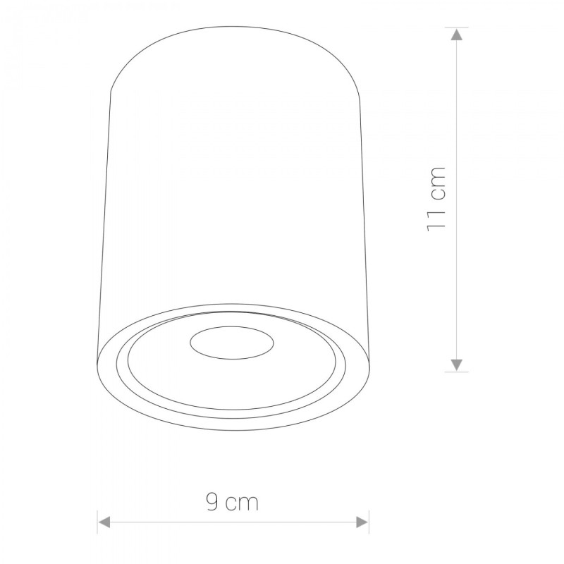 Downlight apparent EDESA M LED 6W 3000K IP54 - noir 