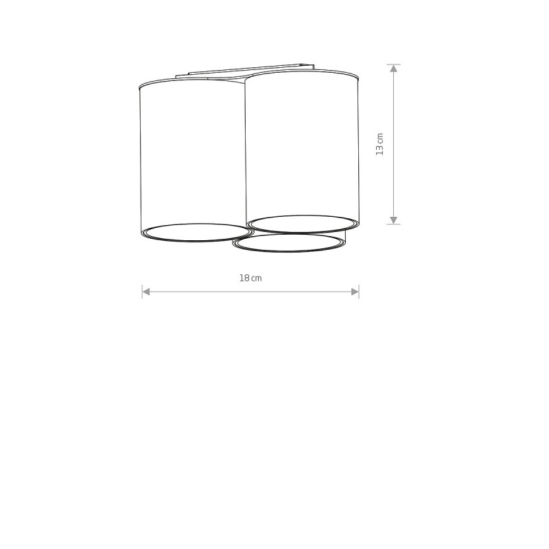 Downlight apparent EYE TONE III 3xGU10 - blanc 