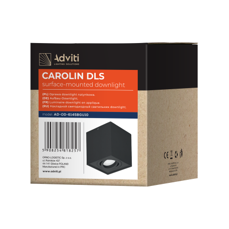 Downlight apparent CAROLIN DLS GU10 - noir 