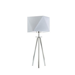 Lampe de table SOVETO E27 - chrome / gris