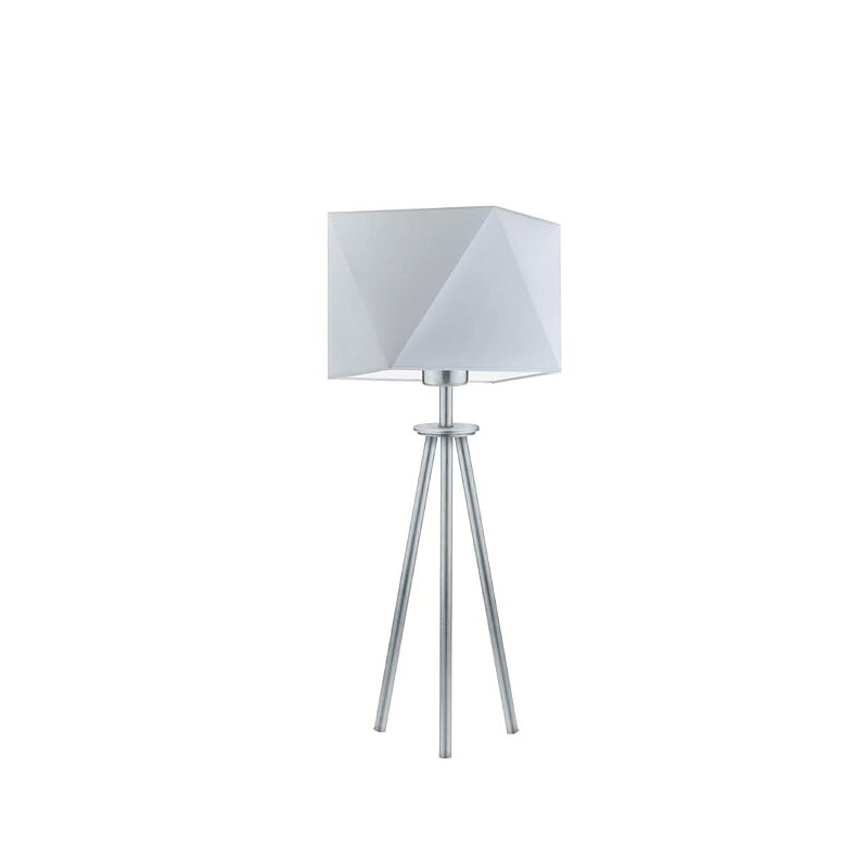 Lampe de table SOVETO E27 - argent / gris 