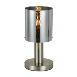 Lampe de table SARDO E27 - nickel / fumée 