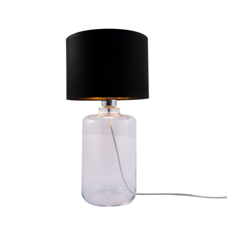 Lampe de table SAMASUN E27 - transparent / noir / or 