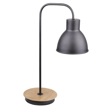 Lampe de table VARIO E27 - noir / bois 
