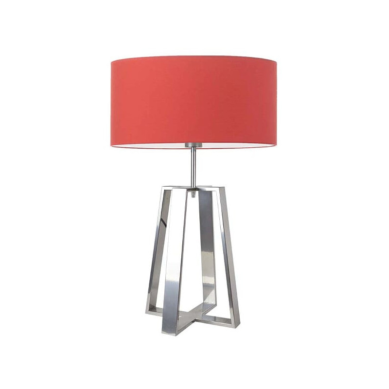 Lampe de table THOR E27 - argent / rouge 