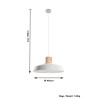 Lampe Suspendue industrielle AFRA E27 - blanc / béton