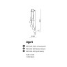 Suspension design AGA 5 5xE14 - blanc