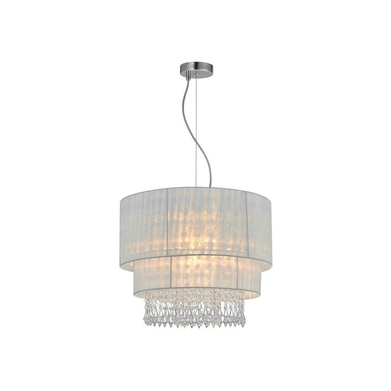 Lampe suspendue Action LETA 1xE27 45 blanc Cristal