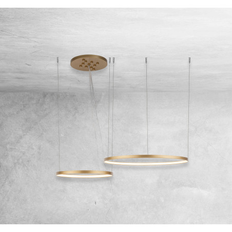 Lampe Design suspendue AGARI MULTI LED 89W 3000K CRI90 - doré mat