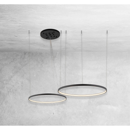 Luminaire Design suspendue AGARI MULTI LED 89W 4000K CRI90 - noir