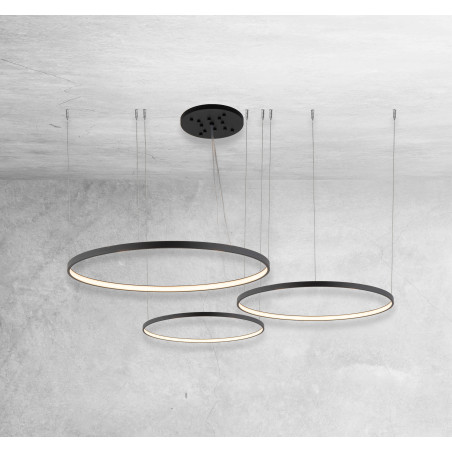 Lampe Design suspendue AGARI MULTI LED 165W 3000K CRI90 - noir