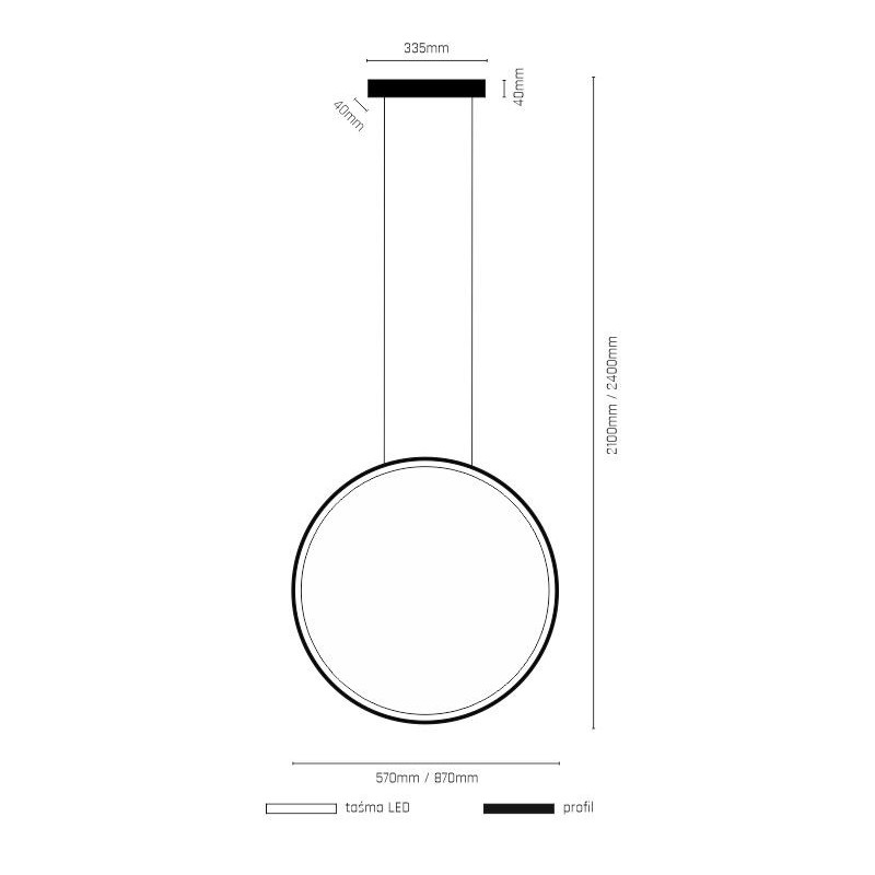 Lampe Design suspendue AGARI LED 19W 3000K CRI90 - doré mat