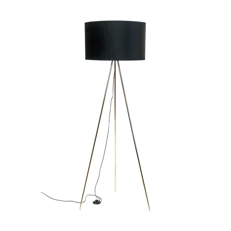 Lampe sur pied INGA E27 - noir / or 