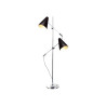 Lampe sur pied KAJA 2xE14 - noir / chrome 