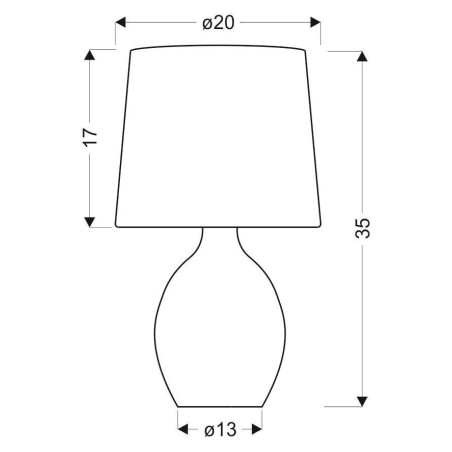 Lampe de table AMBON E14 - céramique / gris 