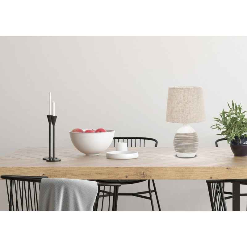 Lampe de table AMBON E14 - céramique / beige 