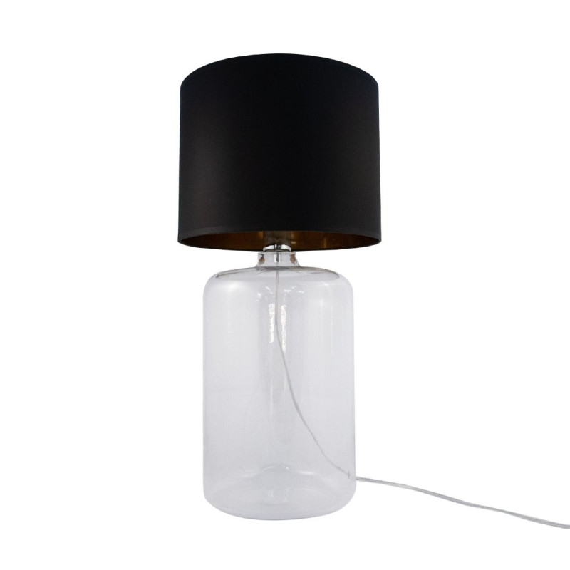 Lampe de table AMARSA E27 - transparent / noir / or 