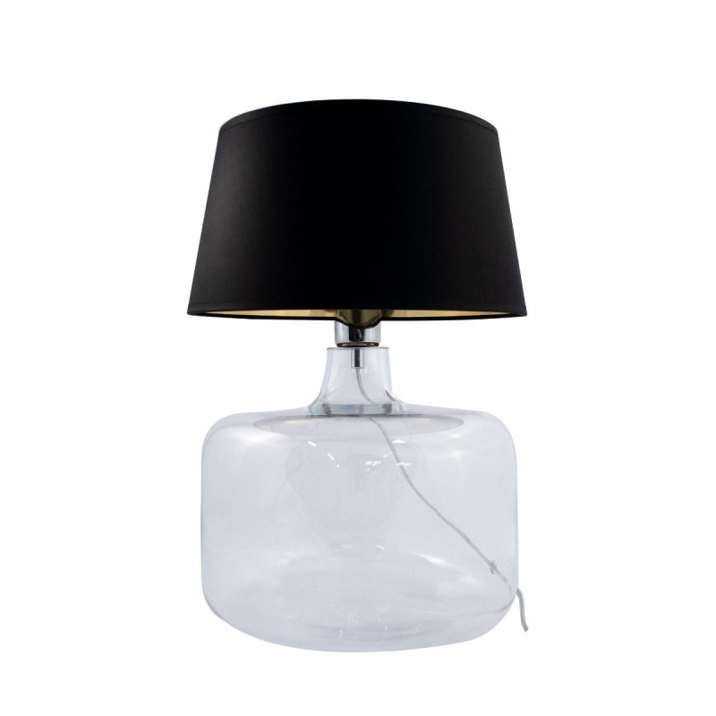 Lampe de table BATUMI E27 - transparent / noir / or 