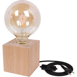 Lampe de table CUBO E27 7W - bois 