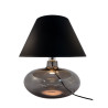 Lampe de table ADANA E27 - fumé / noir / or 