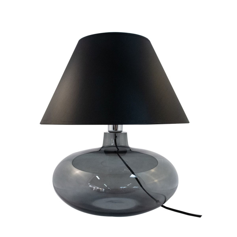 Lampe de table ADANA E27 - fumé / noir 