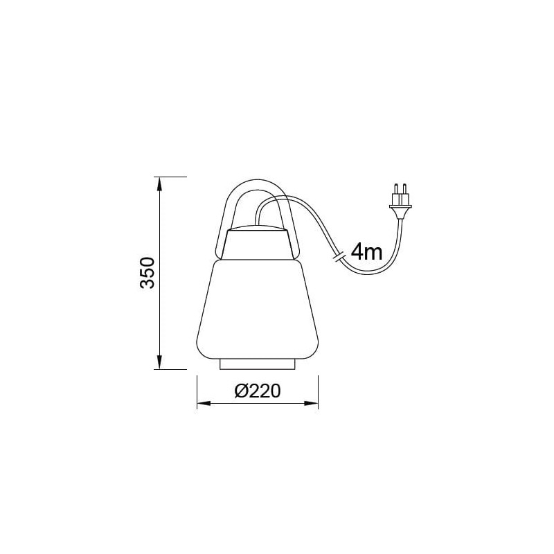 Lampe de table / suspension KINKE E27 - anthracite / blanc 