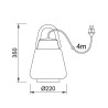 Lampe de table / suspension KINKE E27 - anthracite / blanc 