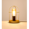 Lampe de table NETUNO E27 - or / pin teinté 