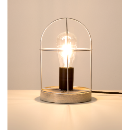 Lampe de table NETUNO E27 - argent / pin gris 