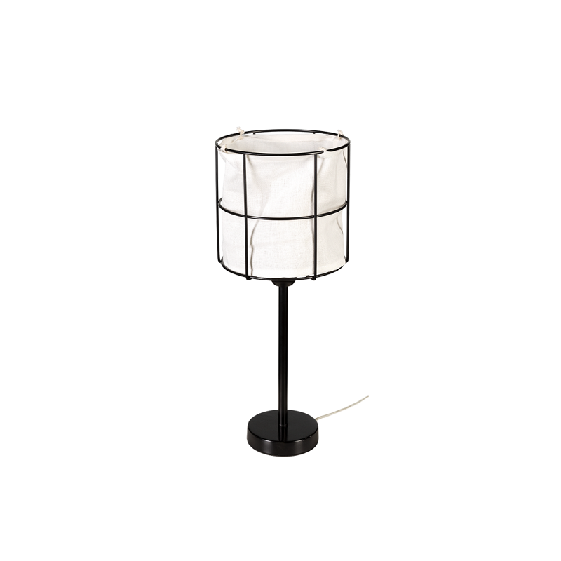 Lampe de table MARINERO E27 - noir / blanc 