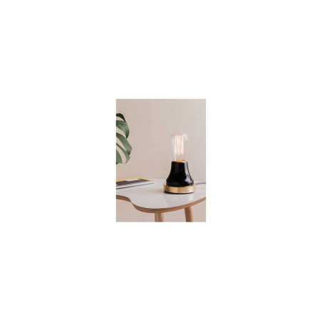 Lampe de table LUCIMA E27 - céramique noire / laiton 