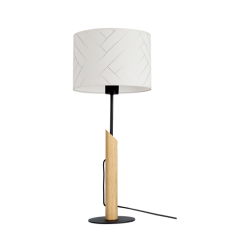 Lampe de table PUNTO E27 - bois / multicolore 